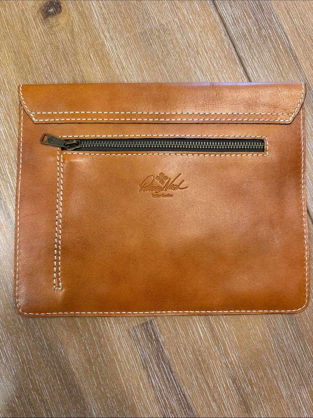Patricia Nash Map-Print Envelope Clutch - Tan